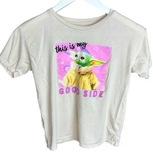 Star Wars Yoda Ivory Kids T-Shirt Size Large 10/12